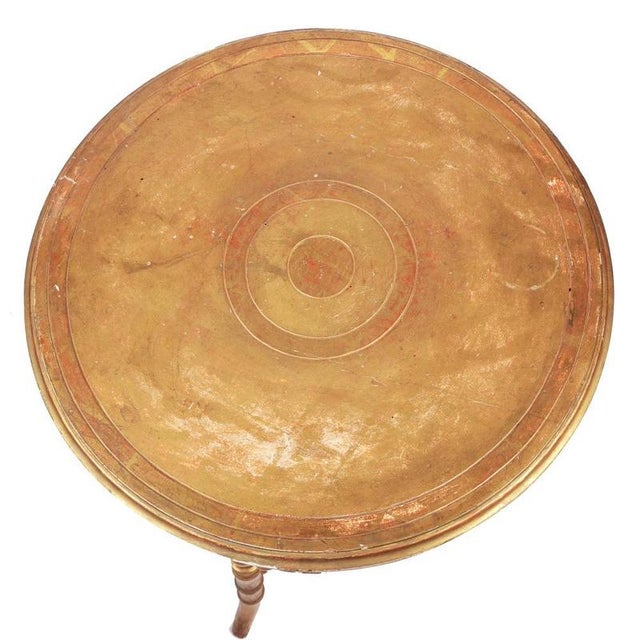 French Louis XVI Revival Gilt Tripod Side Table For Sale - Image 4 of 5