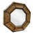 Vintage Octagonal Rattan Mirror For Sale