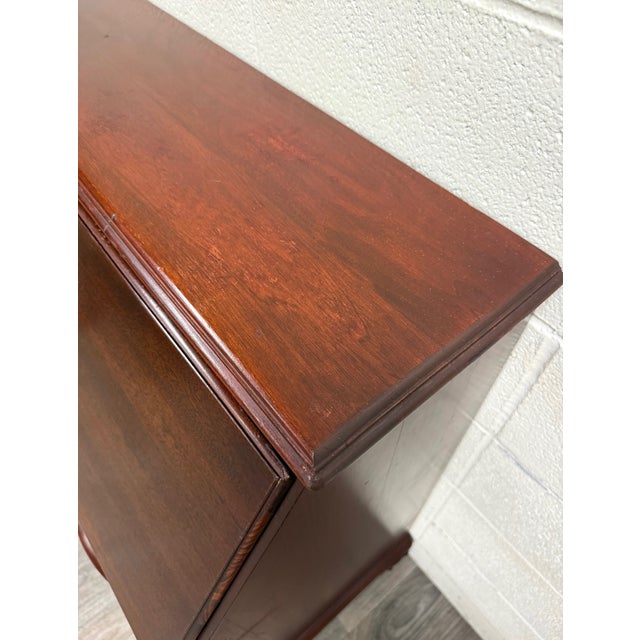 Vintage Chippendale Style Slant Front Fall Front Mahogany Secretary Desk For Sale - Image 12 of 17