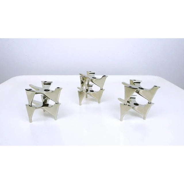 Silver German Bird Flight Candleholders from Hammonia Motard, 1970s, Set of 6 For Sale - Image 8 of 9