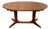 Late 20th Century Scandinavian Modern Teak Dining Table Expanding Oval Attr. To Skovby Furniture For Sale