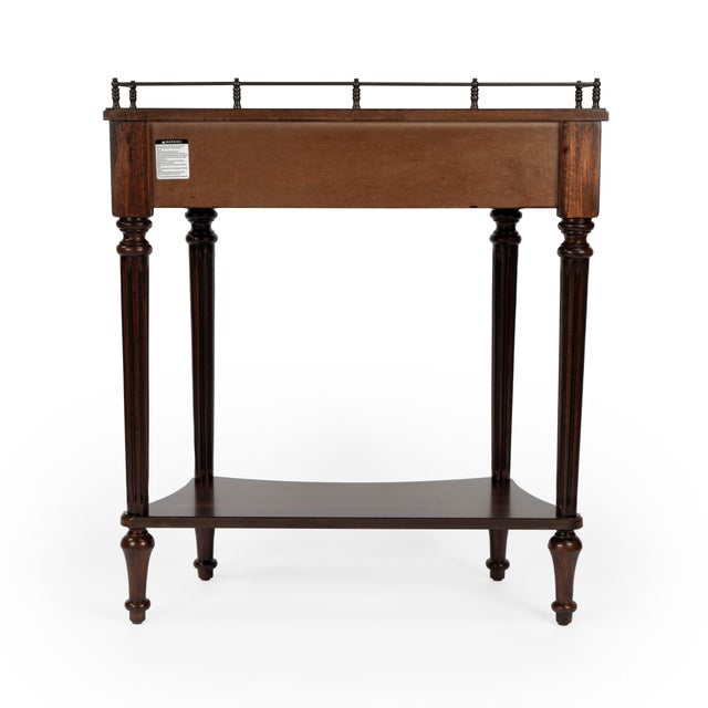 Dress up an entryway, living room, or hallway with this vintage console table. With an inviting finish and a zinc and...
