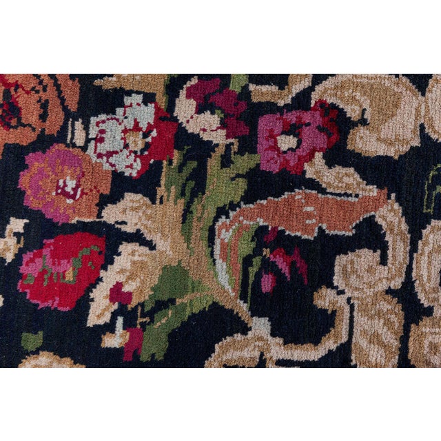 Beige 19th Century Karabagh Floral Design Handmade Wool Rug For Sale - Image 8 of 8