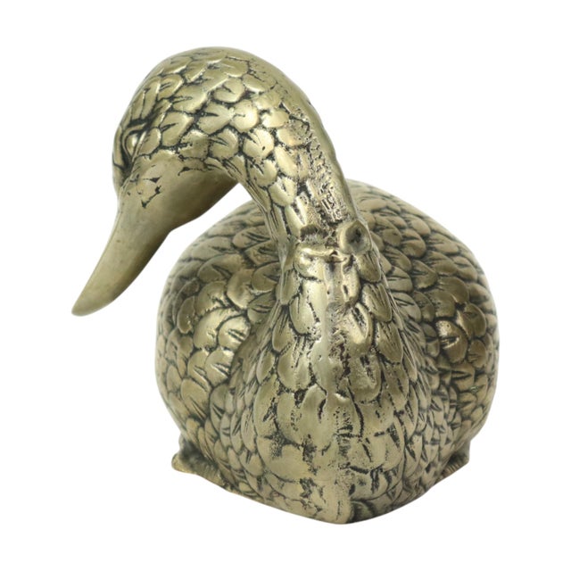 Silver Silver-Plated Brass Duck Sculpture in the style of Mauro Manetti, 1970s For Sale - Image 8 of 11
