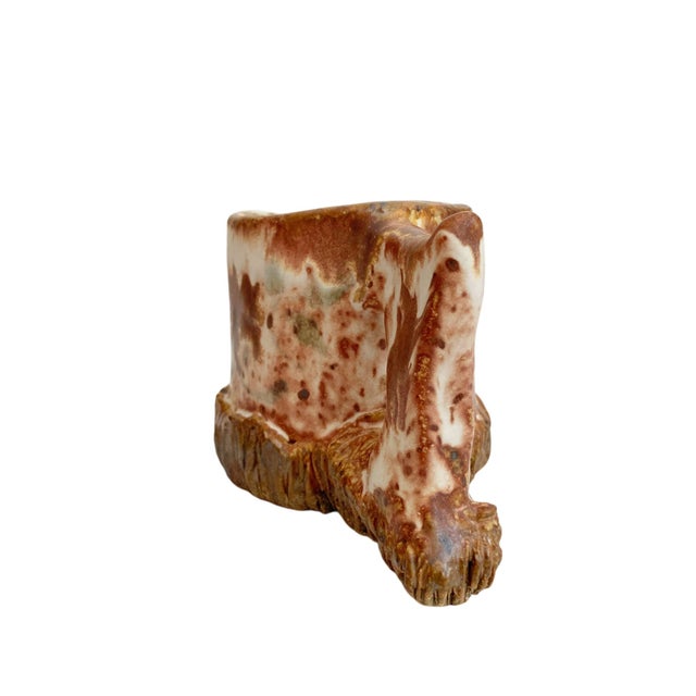 Experience the perfect blend of artistry and functionality with this Signed Artisan Wheel Thrown Rustic Textured Stoneware...