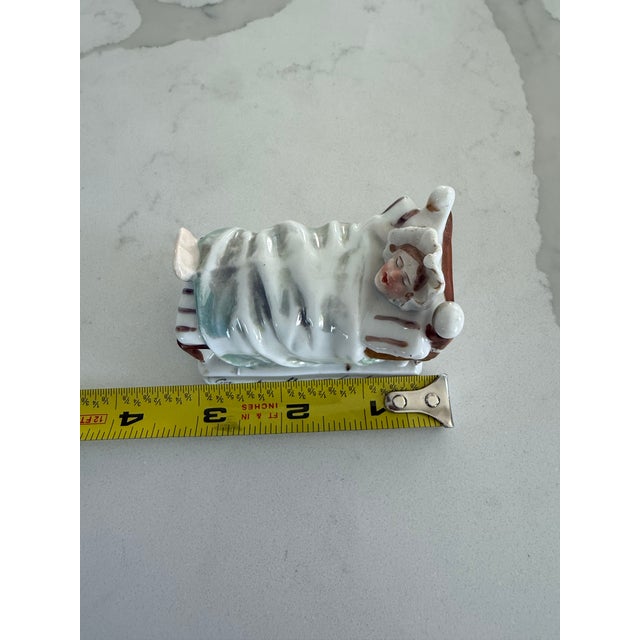 Victorian Late 19th Century German Porcelain Bed Fairing Figurine For Sale - Image 3 of 9