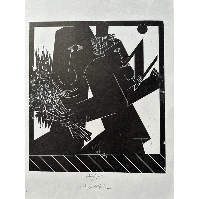 Modern Albert Ali Schindehütte Kassel, \. with Bouquet of Flowers, 1997, Oil on Canvas For Sale - Image 3 of 12