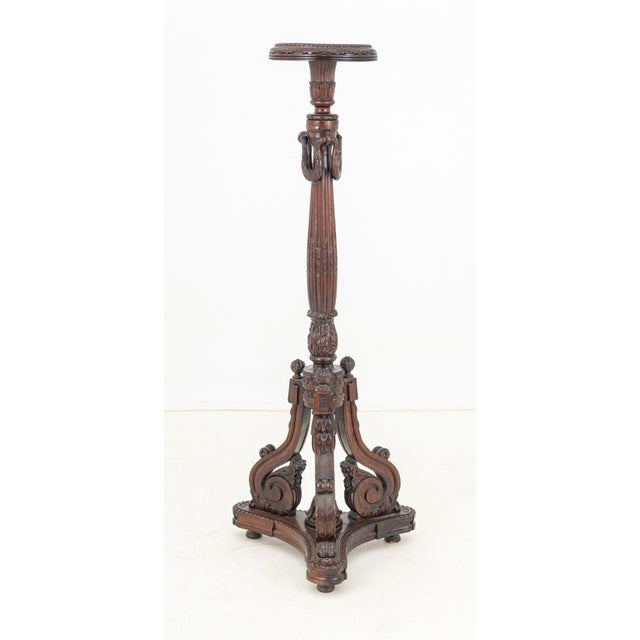 Neoclassical Style Mahogany Plant Stand For Sale In New York - Image 6 of 6