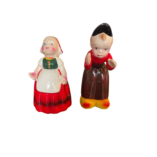 Red Vintage Mid-Century Modern "Dutch Secret" Salt and Pepper Shakers - a Pair For Sale - Image 8 of 9