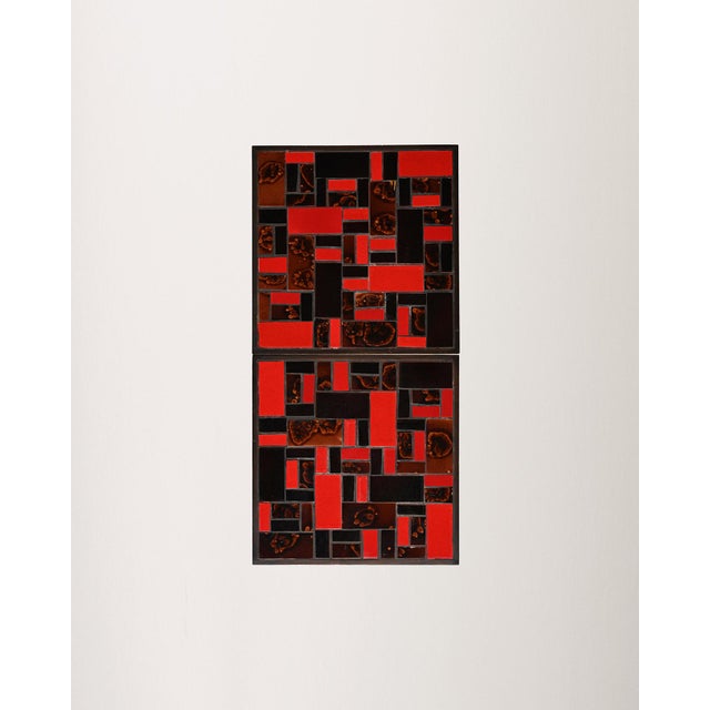 Black Coffee Tables with Mosaic Tops, Japan, 1960s, Set of 2 For Sale - Image 8 of 9