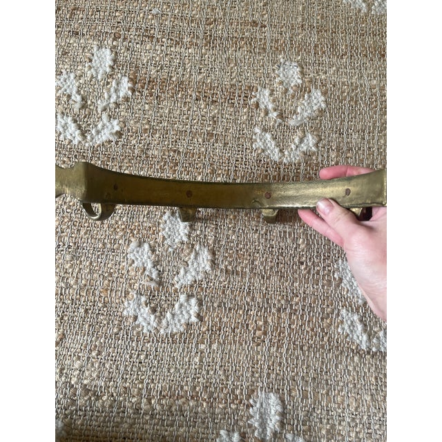 Metal Early 20th C. Bronze and Copper Half Circle Pot Rack c.1900-1940 For Sale - Image 7 of 9
