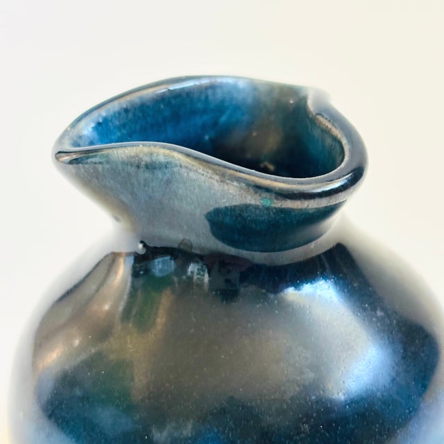 Contemporary Blue Studio Pottery Bud Vase - Canada For Sale - Image 3 of 7