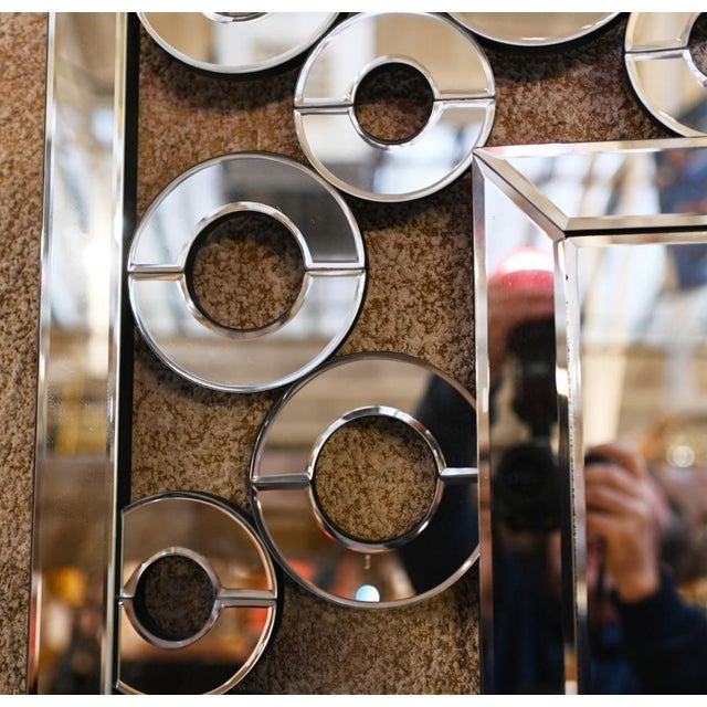 Art Deco Pier Glass Mirror with Circles For Sale - Image 5 of 7