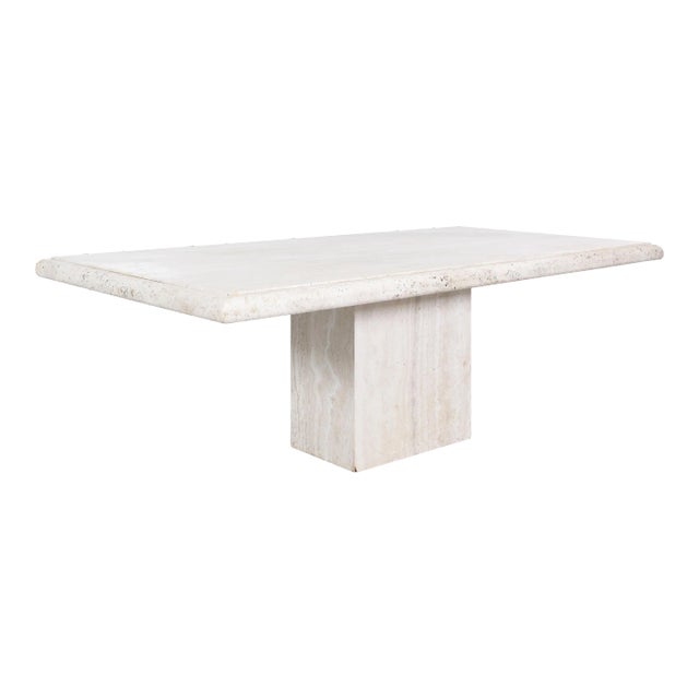 Monumental Italian Travertine Dining Table by Stone International, 1970s For Sale