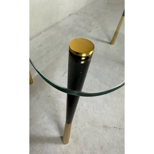 Vintage Side Table in Glass and Metal For Sale - Image 6 of 7