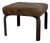 Brown Leather Patchwork Square Ottoman Danish Mid-Century Modern 1970s For Sale