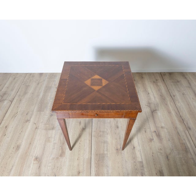 18th Century Tuscan Inlaid Game Table with Geometric Marquetry For Sale In Atlanta - Image 6 of 12