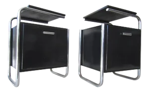 Bauhaus Side Tables, circa 1930, Germany - A Pair