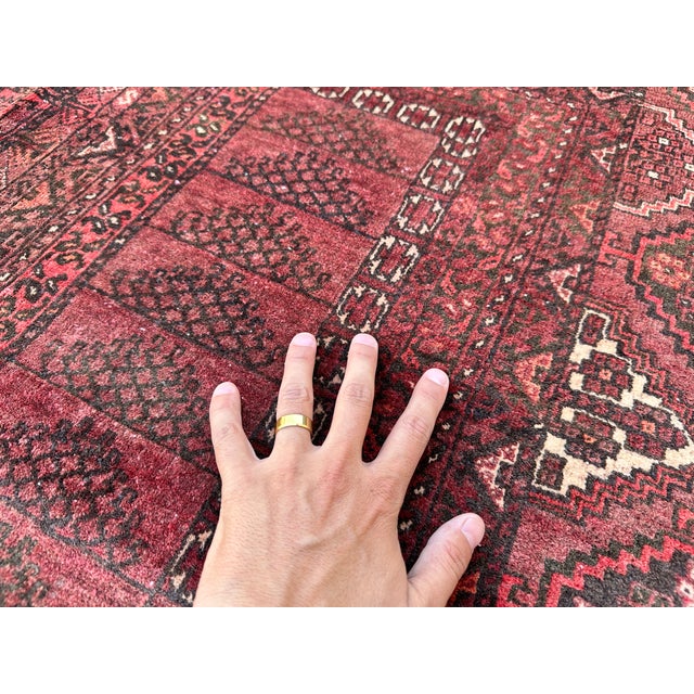 Burgundy Burgundy Adraskan Baluch Hand-Knotted Wool Rug - 8'4" X 5'8" For Sale - Image 8 of 13