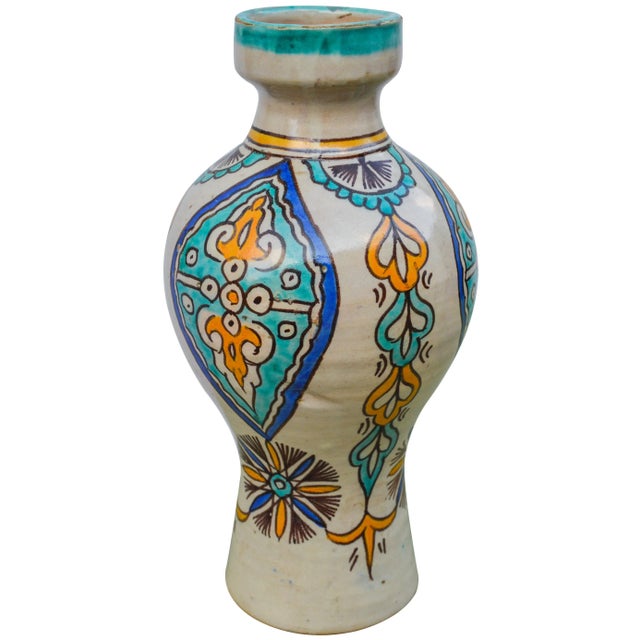 Early 20th Century Early 20th Century Moorish Ceramic Vase For Sale - Image 5 of 9