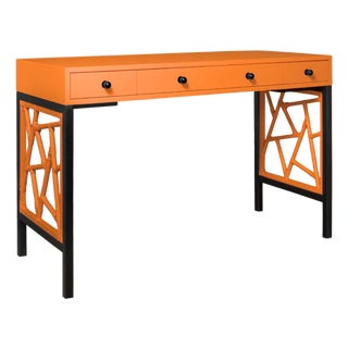 Tiffany Writing Desk - Orange For Sale