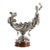 Antique Silver Plate Figural Liberty & Cherub Centerpiece Bowl on Marble Base, Circa 1890 For Sale