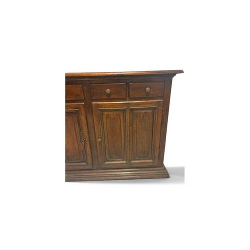 Rustic Wood Sideboard with Drawers and Doors For Sale - Image 6 of 10
