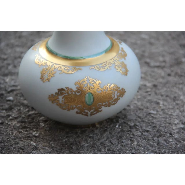 Mid-Century Porcelain & 24 Karat-Gold Vase by Arrigo Finzi, 1950s For Sale - Image 4 of 7