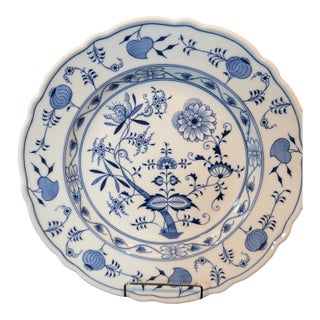 Teichert Blue Onion Round Serving Bowl, Late 19th Century For Sale