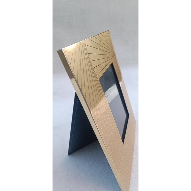 Metal Golden Metal Photo Frame, 1970s For Sale - Image 7 of 8