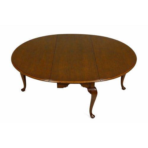 Wood Robert Whitley Solid Walnut Drop Leaf Dining Table For Sale - Image 7 of 10
