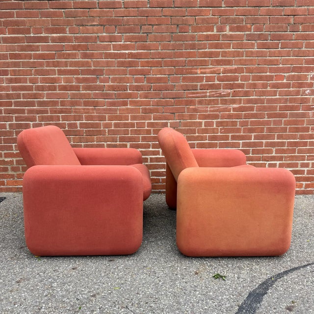 Pair of Herman Miller Wilkes “Chiclet” Lounge Chairs by Ray Wilkes 1970s For Sale In Cleveland - Image 6 of 11