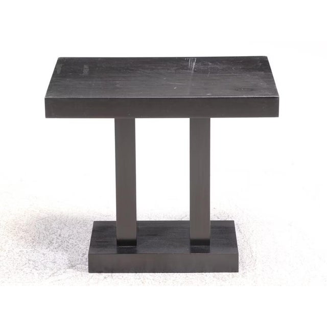 Contemporary Vintage Ebonized Wood Side Table For Sale - Image 3 of 7
