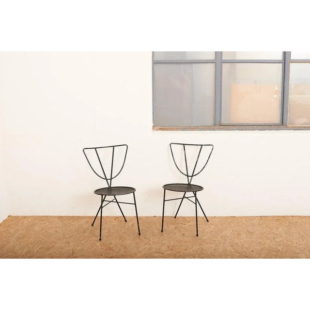 Set of Chair Set in Framed Steel For Sale - Image 10 of 11