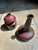 Brown and Ruby ​​Red Studio Ceramic Art Bottleneck Vase by Jürgen Riecke, Germany, 1960s For Sale - Image 14 of 15
