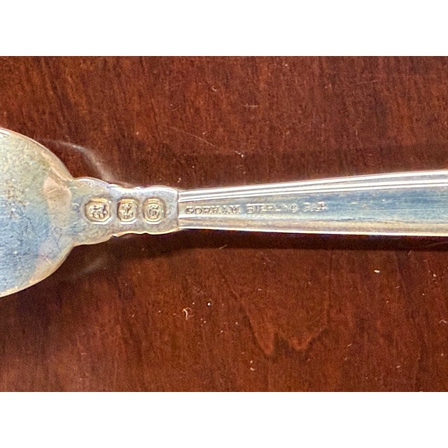 Vintage Gorham Sterling Manufactured 37 Piece Silverware Set With Box For Sale - Image 17 of 17