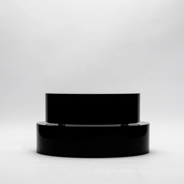 Black Crystal Base Riser Black 10” by Ka Glass For Sale - Image 8 of 11