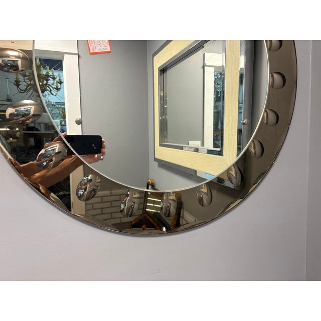 1960s 1960s Pair of Italian Modern Fontana Arte Inspired Mirrors For Sale - Image 5 of 11