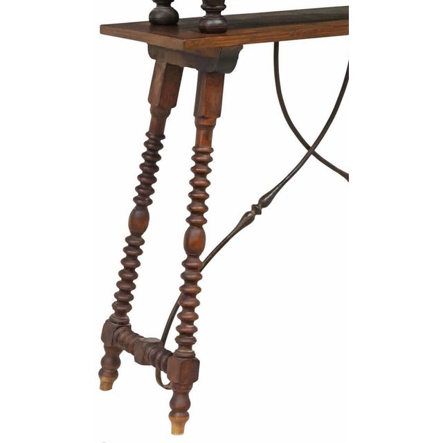 Antique European Baroque Period Spanish Italian Bargueño Table Cabinet on Stand For Sale - Image 15 of 18