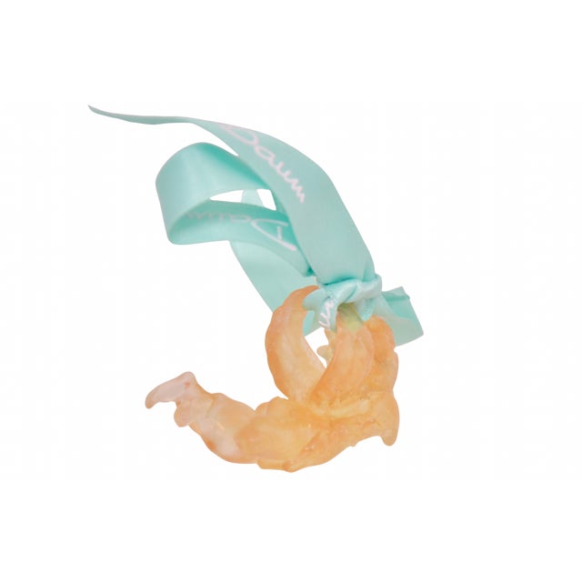 French Daum French Amber Crystal Angel For Sale - Image 3 of 4