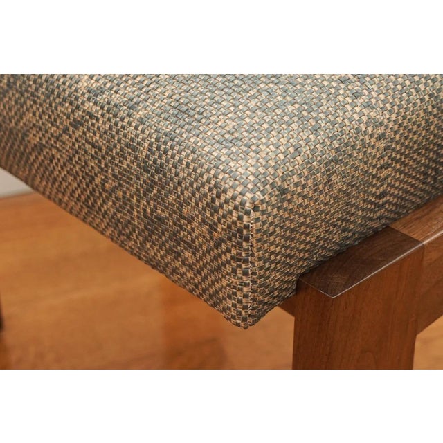 Zanzibar Bench in Woven Leather For Sale - Image 4 of 7