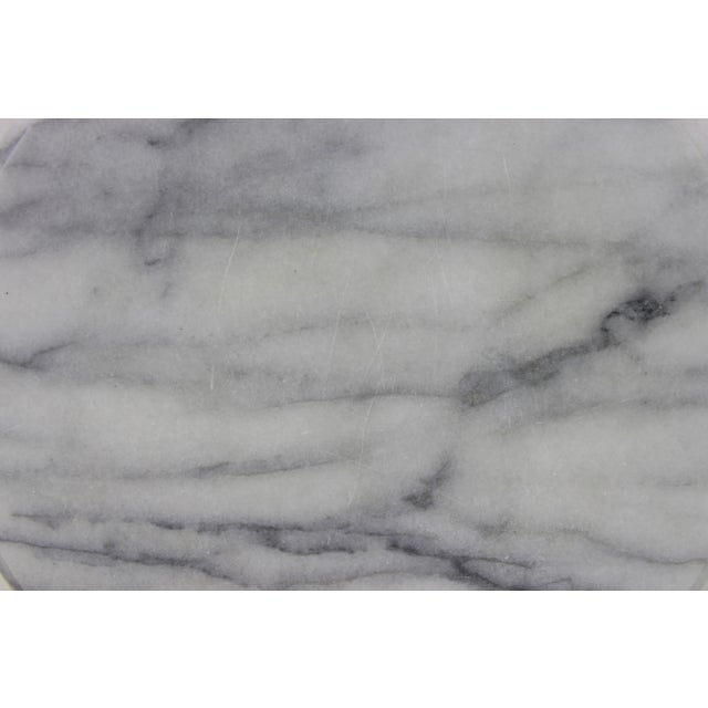 Mid 20th Century Vintage Italian Carrera Marble Lazy Susan For Sale - Image 5 of 8