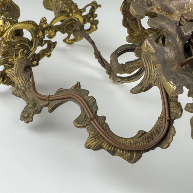 Vintage Italian Bronze Wall Sconce, Italy, 1930s For Sale - Image 14 of 18