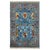 This Sultani Persian style rug has a clear blue field with curved vines, flowers, and leaves in cream, burgundy, rust, and...