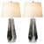 Chrome Faceted Table Lamps with Neutral Shades from Justfurnituress SRL, Set of 2 For Sale - Image 6 of 17