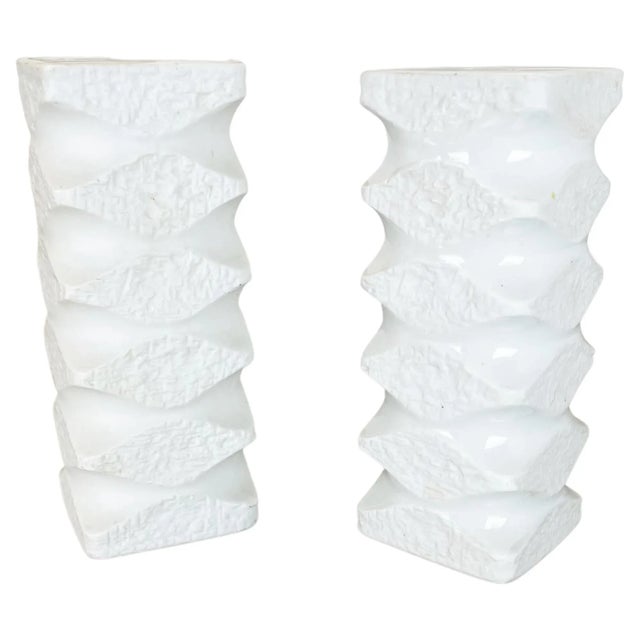 Original Porcelain Op Art Vases from Royal Bavaria KPM, Germany, 1970s, Set of 2 For Sale - Image 18 of 18