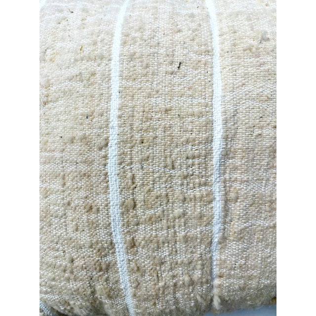 Vintage Moroccan Off White Wool Tribal Wedding Pillow For Sale - Image 9 of 9