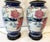 Vintage Ceramic Vase Lamps With Elegant Floral Design on Wood Plinths- A Pair For Sale In West Palm - Image 6 of 12