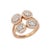 Victorian Era Cluster Diamond 18k Rose Gold Ring Size 8 For Sale
