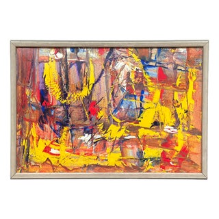 Daniel Raphaël, Komposition, 1950s, Oil on Panel, Framed For Sale